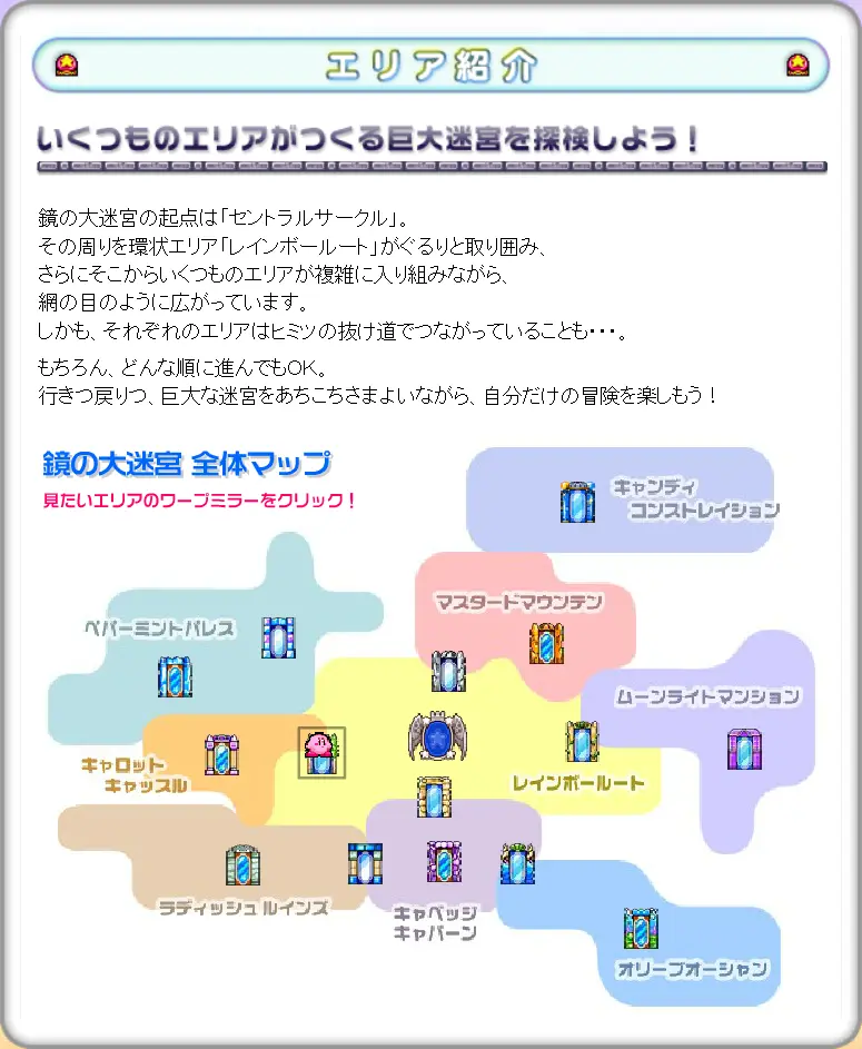 星のカービィ 鏡の大迷宮　マイクロサイト