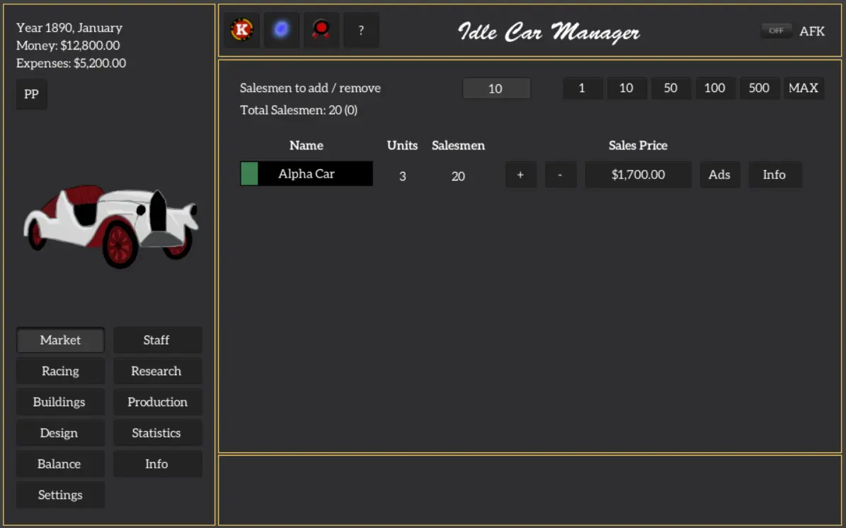 Idle Car Manager