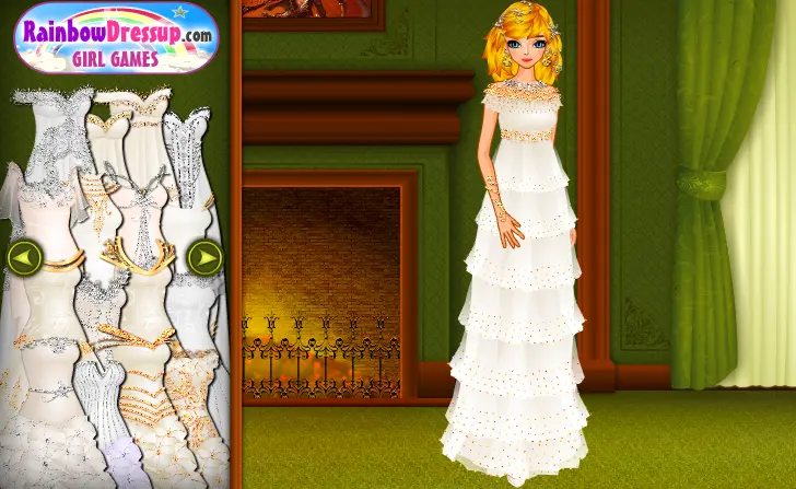 White and Gold Dressup