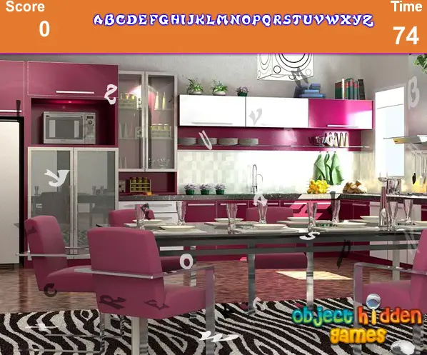 Modern Kitchen Hidden Alphabets