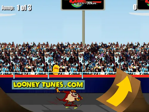 Extreme Taz Skateboard Superjump