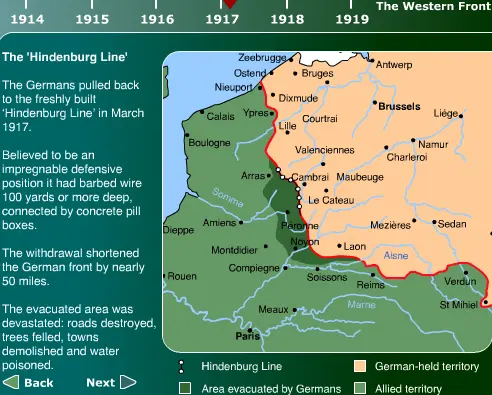 Animated Map: The Western Front, 1914 - 1918