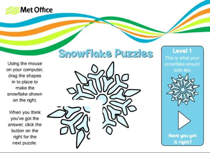 KS1 Snowflake Puzzles