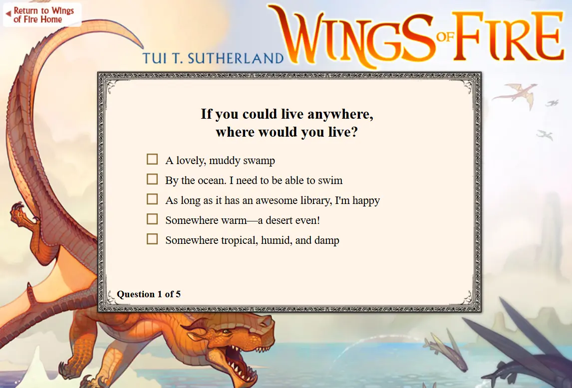 Wings of Fire: Which Dragonet Are You?