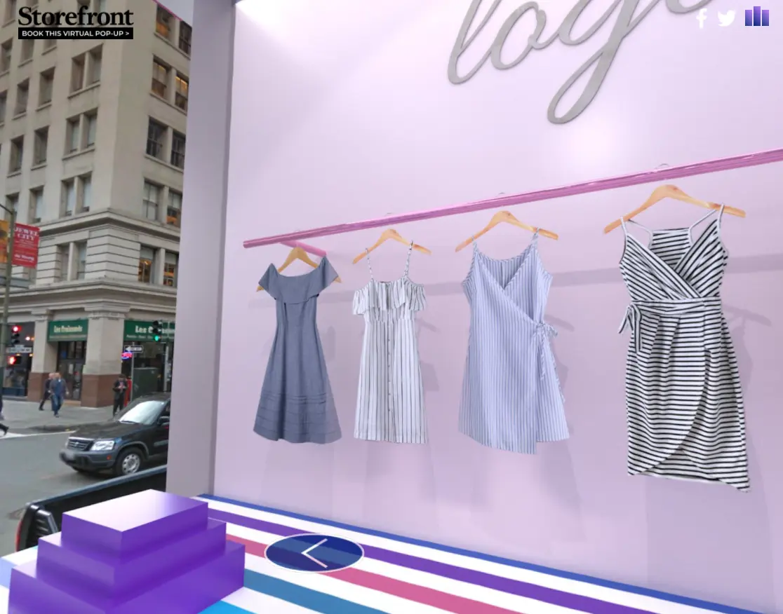 Graphic colorful Virtual Store in San Francisco