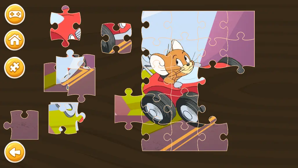 Tom and Jerry Car Jigsaw
