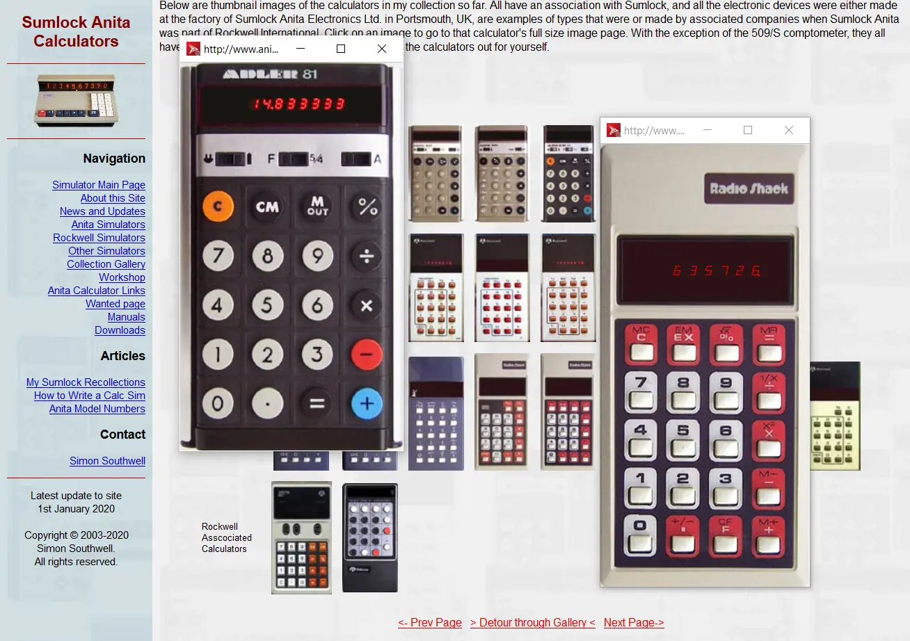 Anita Calculator Simulators
