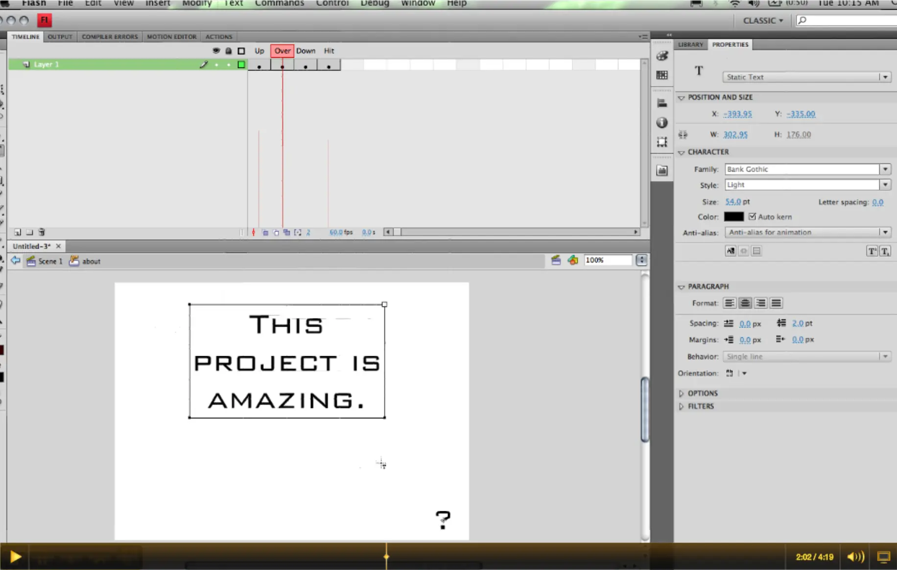 Processing Advanced Tutorial - About Button Tutorial