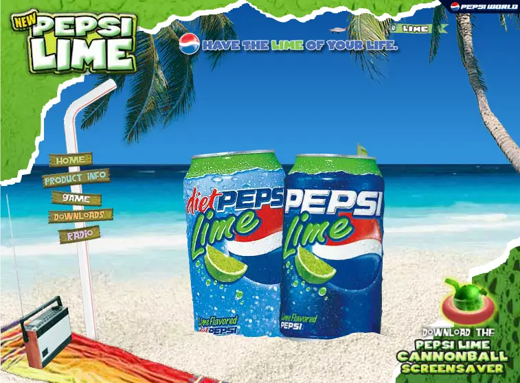 Pepsi Lime Microsite