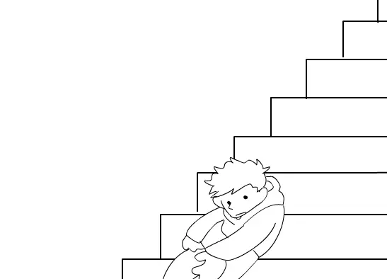 sharae falling down the stairs