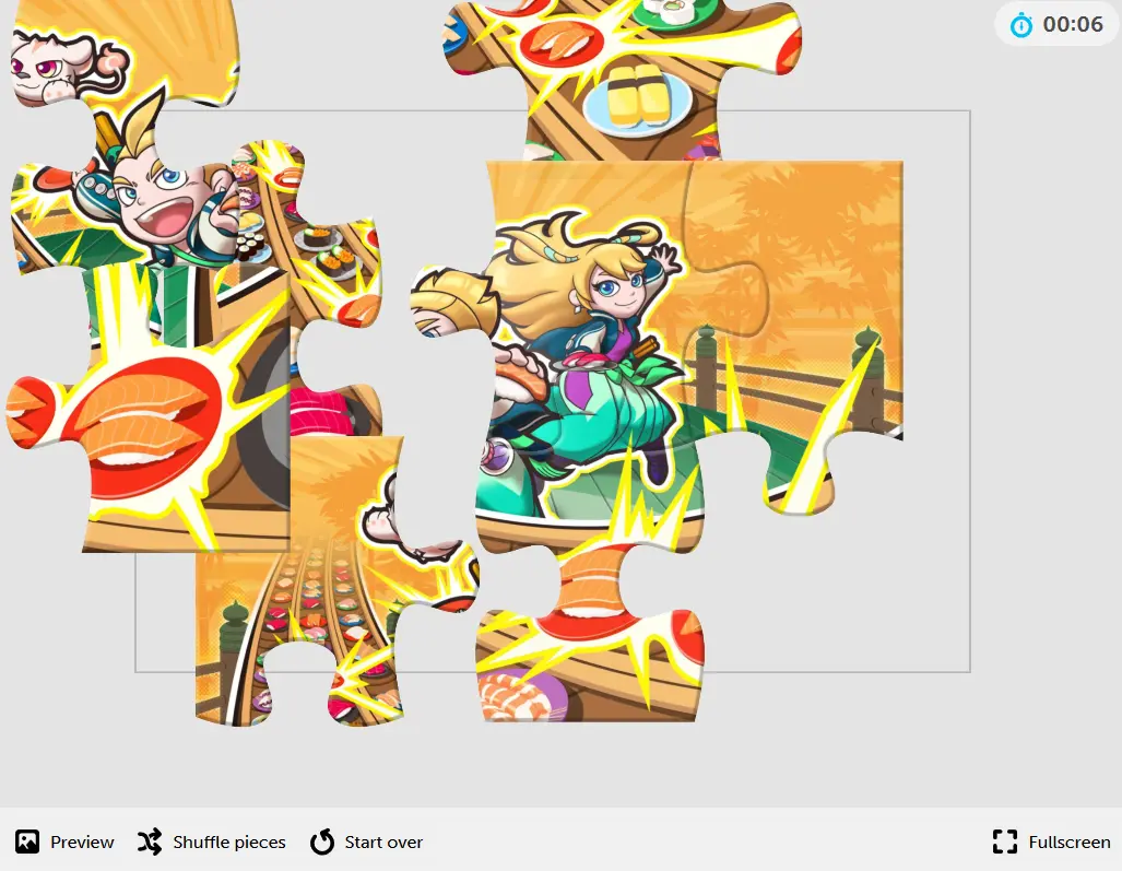 Sushi Striker Free Online Jigsaw Puzzle