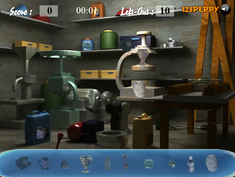 Find the Objects in Lathe Shop