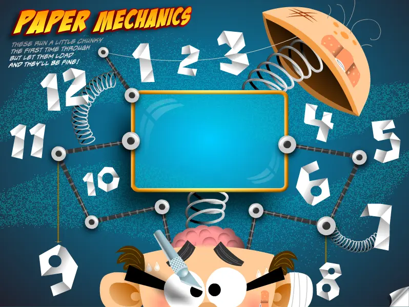"Paper Mechanics" Section In Bits Of Mike Adair