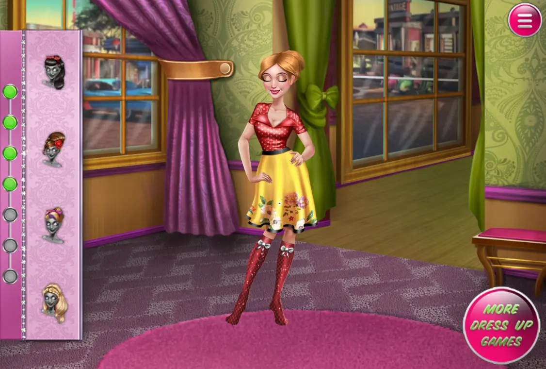 Dove Pinup Dolly Dress Up