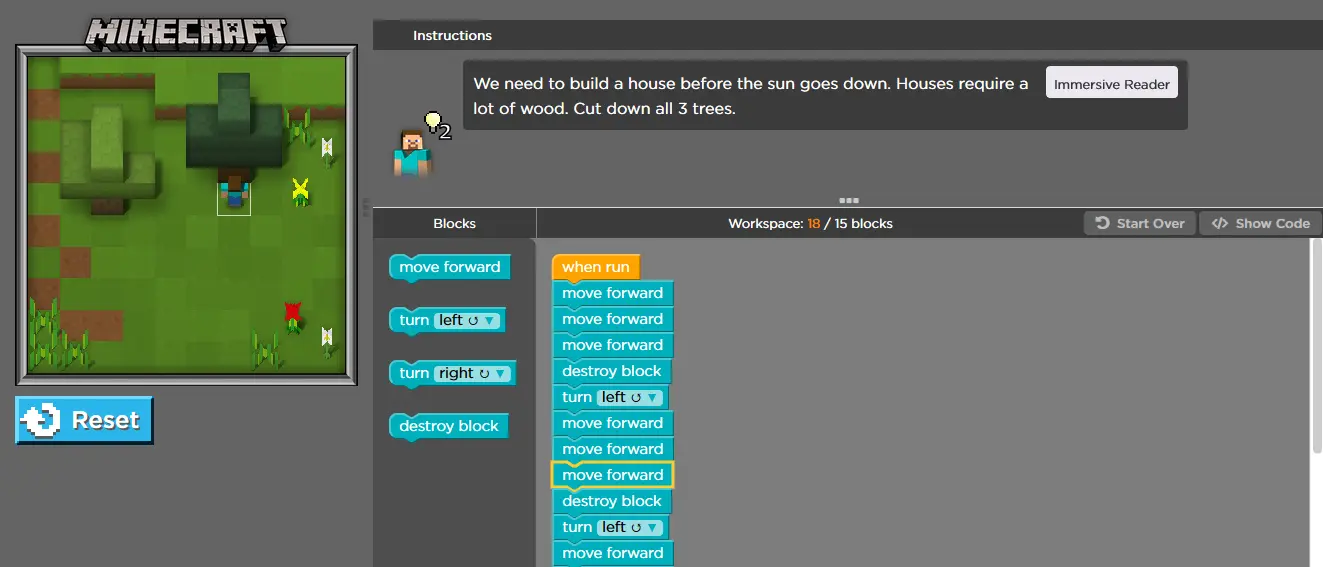 Minecraft Hour of Code: Minecraft Adventurer