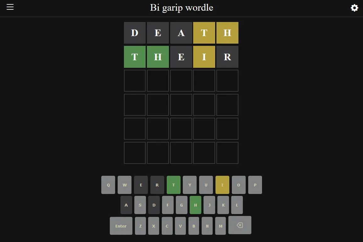 Bi garip Wordle