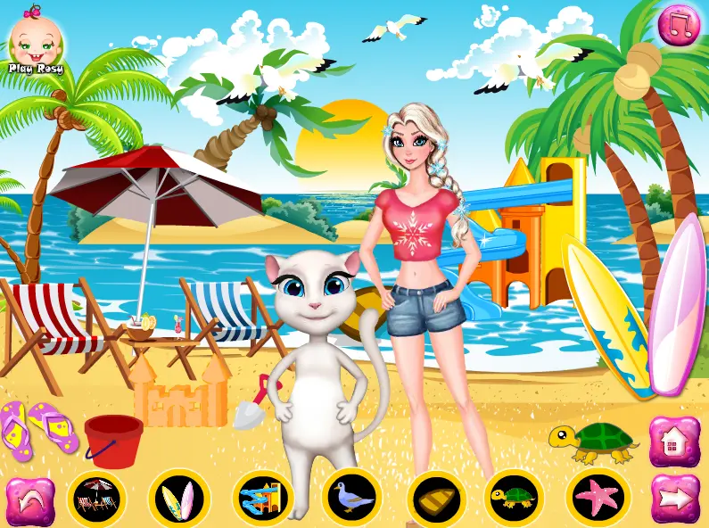 Elsa & Angela Surfing Time