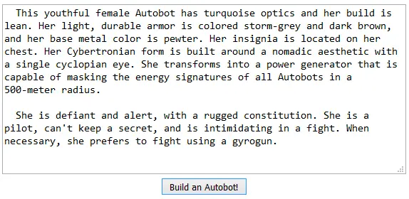 Transformers OC Creator
