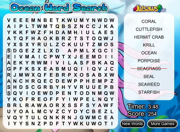Ocean Word Search