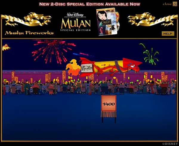 Mulan: Mushu Fireworks