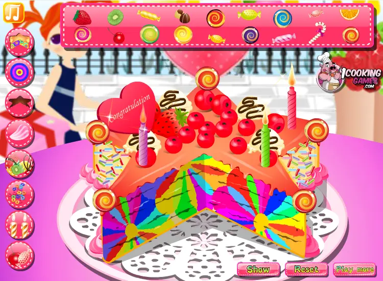 Rainbow Clown Cake