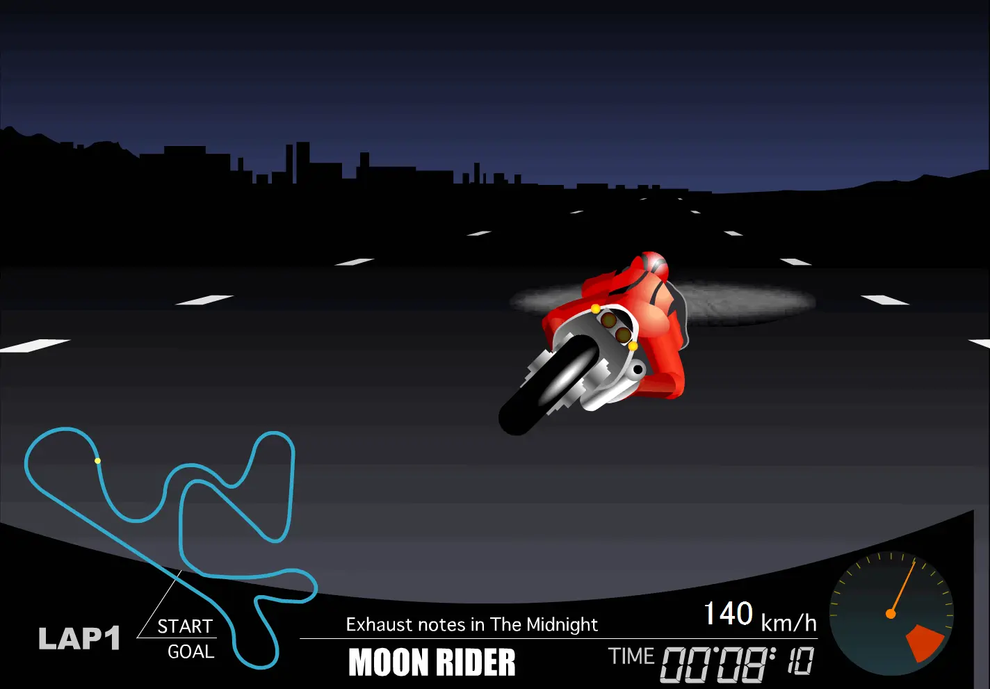 Exhaust notes in The Midnight: Moon Rider