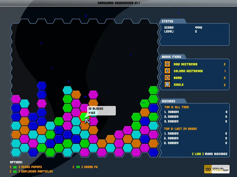 Samegame Hexagonized