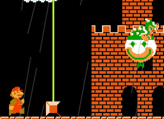 World 1-4 Mario Vs Bowser
