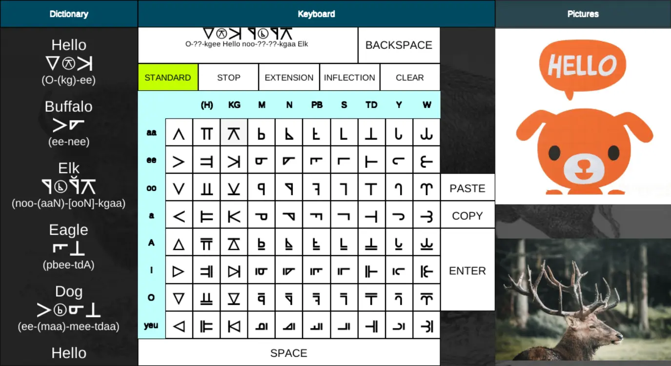 The Blackfoot Keyboard