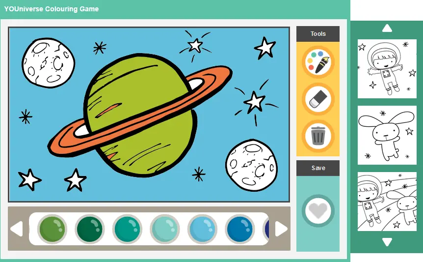 YOUniverse Colouring Game