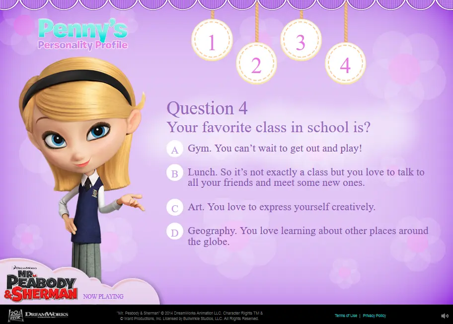 Mr. Peabody & Sherman: Penny's Personality Profile