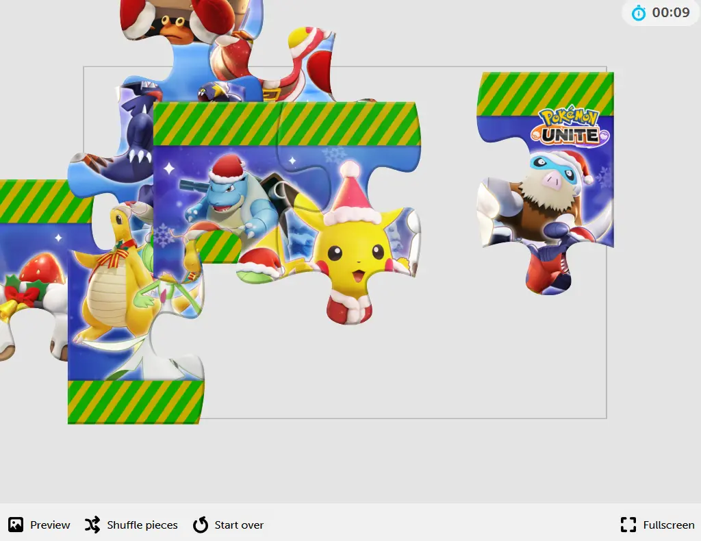 Pokémon UNITE Holiday Themed Jigsaw Puzzle Online