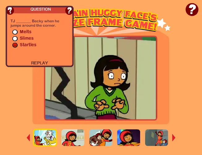 Captain Huggy Face's Freeze Frame Game!
