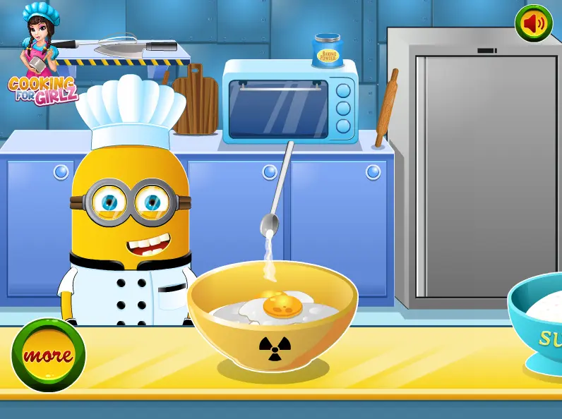 Minion Cooking Banana Cake