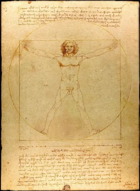Leonardo da Vinci - L'Uomo Vitruviano, c. 1490