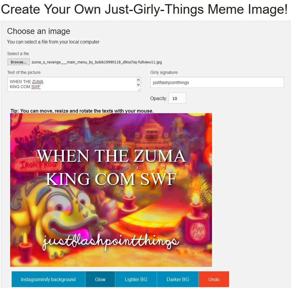 Create Your Own Just-Girly-Things Meme Image!