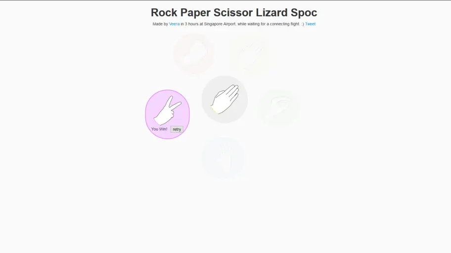 Rock Paper Scissors Lizard Spoc