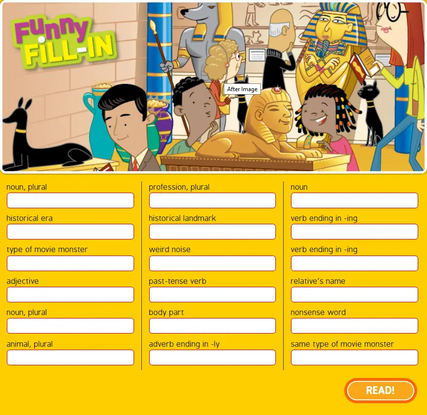 Funny Fill-In: Museum Madness