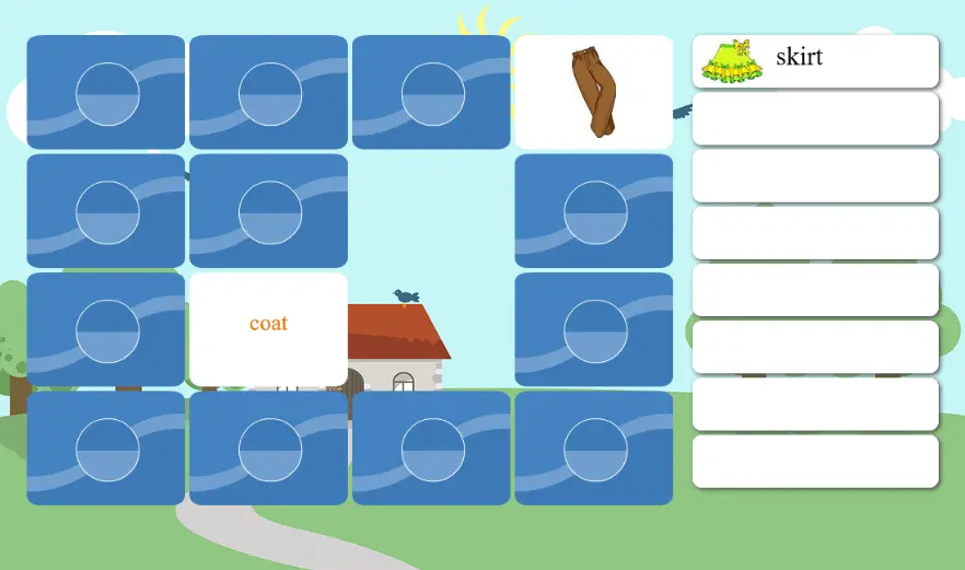 Clothes Memory Game