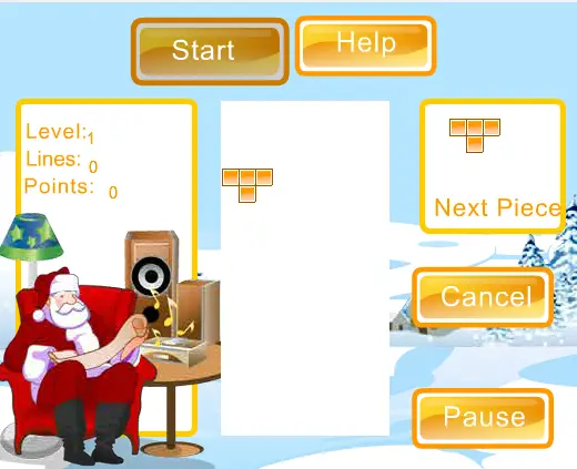 Santa's Tetris Game