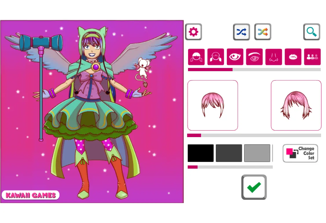 Kawaii Magical Girl Dress Up Game