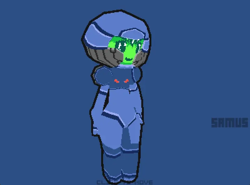 low poly Samus