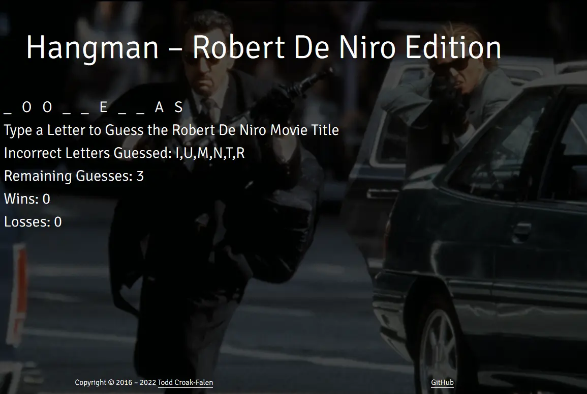 Hangman – Robert De Niro Edition