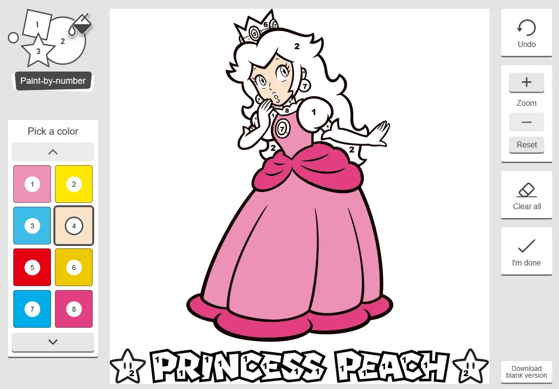 Princess Peach Paint-by-Number