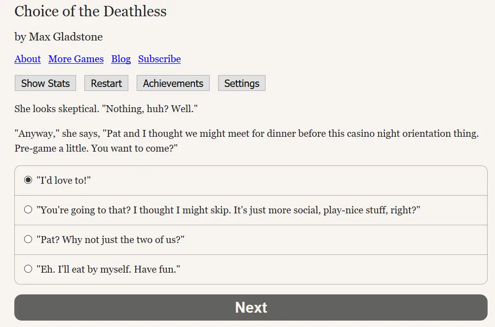 Choice of the Deathless