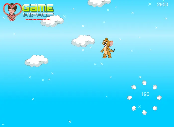 Tom and Jerry Fly With Clouds