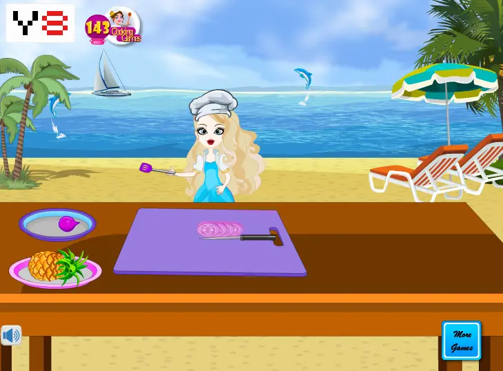 Anna Cooking Beach Burger