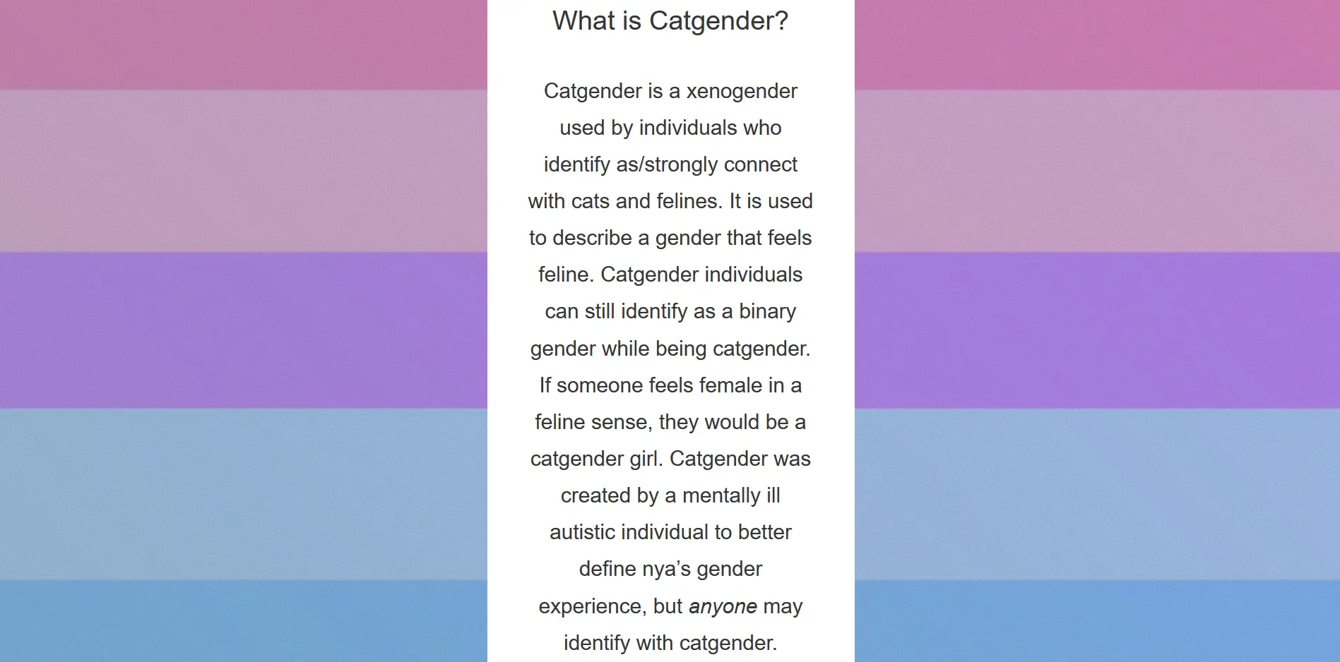 Catgender Carrd