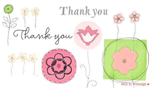 Hallmark "Shower Thanks" E-Card