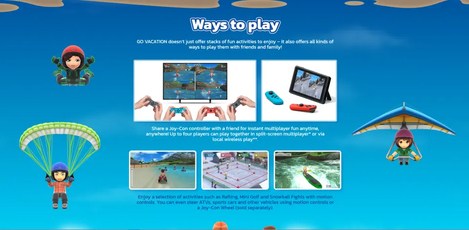 Go Vacation Switch Microsite